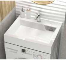 Раковина над стиральной машиной Uperwood Vission 60х50 см, белая глянцевая
