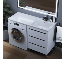 Раковина над стиральной машиной Uperwood Cosmos (120 см, правая)