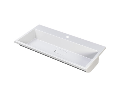 Раковина для ванной полувстраиваемая Uperwood Barsa 90 см, белая глянцевая