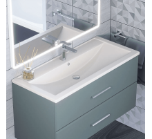 Раковина кварцевая для ванной Uperwood Foster Quartz (100 см, белая матовая, жасмин)