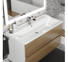 Раковина для ванной полувстраиваемая Uperwood Family (100 см, прямоугольная, белая)