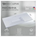 Раковина для ванной полувстраиваемая Uperwood Lotus 100 см, прямоугольная, белая глянцевая