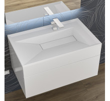 Раковина для ванной полувстраиваемая Uperwood Lotus (80 см, прямоугольная, белая матовая)