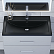 Купить Раковина кварцевая для ванной Uperwood Foster Quartz (80 см, черная матовая, уголь) в магазине сантехники Santeh-Crystal.ru