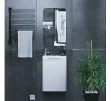 Тумба под раковину для ванной комнаты Uperwood Bio (40 см, подвесная, белый глянец)