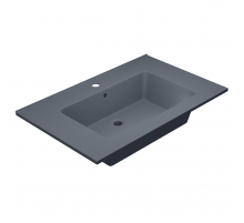 Раковина для ванной полувстраиваемая Uperwood Parma Quartz (75 см, серая матовая, бетон)