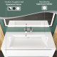 Раковина для ванной полувстраиваемая Uperwood Infinity 100х45х15,3 см, без отверстия для смесителя, белая глянцевая