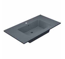 Раковина для ванной полувстраиваемая Uperwood Parma Quartz (85 см, серая матовая, бетон)