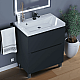 Приобрести Тумба под раковину для ванной комнаты Uperwood Tanos напольная (70 см, черная, 2 ящика) в магазине сантехники Santeh-Crystal.ru