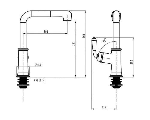 Купить Смеситель для кухни Felice 0519 cromo 20.2x14.2 см в магазине сантехники Santeh-Crystal.ru