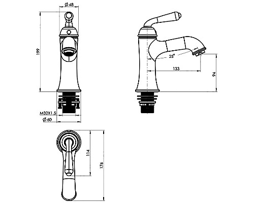 Купить Смеситель для раковины Felice 0530 cromo 13.3x6 см в магазине сантехники Santeh-Crystal.ru