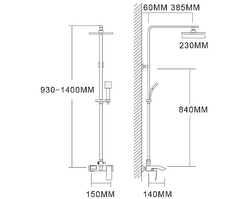 Купить Душевая система Felice 4060 cromo в магазине сантехники Santeh-Crystal.ru