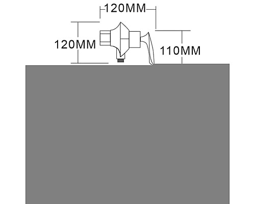 Заказать Смеситель для душа Felice 9080 nero lucido 12x21 см в магазине сантехники Santeh-Crystal.ru