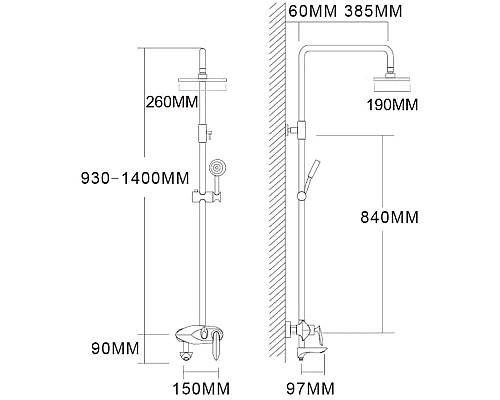 Приобрести Душевая система Felice 9060 B cromo bianco в магазине сантехники Santeh-Crystal.ru