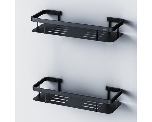 Купить Полка корзина AM.PM Sense L A7453222 Черная матовая в магазине сантехники Santeh-Crystal.ru