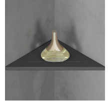 Полка из искусственного камня Abber Stein AS1652MB угловая Черная матовая