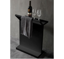 Столик Abber Stein AS1637MB с полотенцедержателем Черный матовый