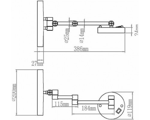 Заказать Косметическое зеркало Aquanet 1806D 204512 с подсветкой с увеличением Хром в магазине сантехники Santeh-Crystal.ru