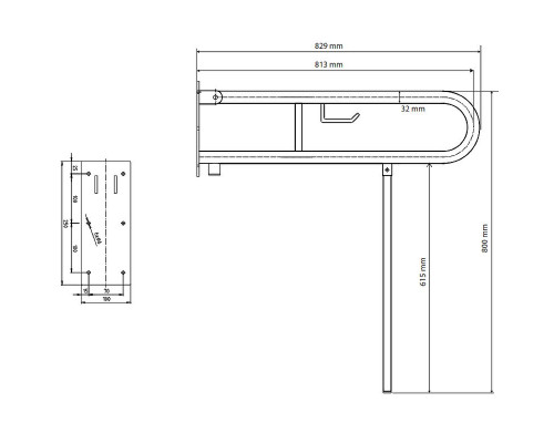 Заказать Поручень Bemeta Help 301102284N Белый в магазине сантехники Santeh-Crystal.ru