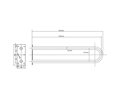 Заказать Поручень Bemeta Help 301102302 Хром матовый в магазине сантехники Santeh-Crystal.ru
