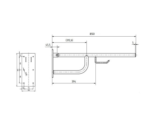 Купить Поручень Bemeta Help 301102781 Нержавеющая сталь глянцевая в магазине сантехники Santeh-Crystal.ru