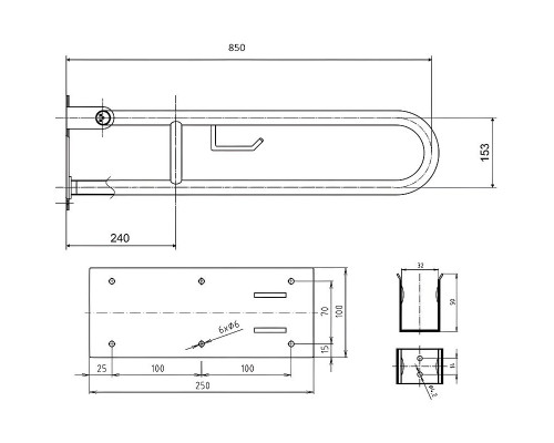 Приобрести Поручень Bemeta Help 301406324 Белый в магазине сантехники Santeh-Crystal.ru