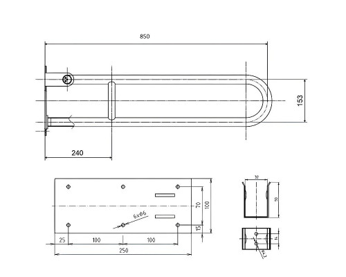 Приобрести Поручень Bemeta Help 301606322 Хром матовый в магазине сантехники Santeh-Crystal.ru