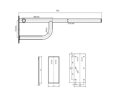 Купить Поручень Bemeta Help 301607091 Хром глянцевый в магазине сантехники Santeh-Crystal.ru