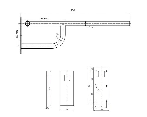 Приобрести Поручень Bemeta Help 301607163 Белый в магазине сантехники Santeh-Crystal.ru