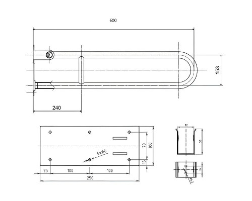 Приобрести Поручень Bemeta Help 301607273 Белый в магазине сантехники Santeh-Crystal.ru