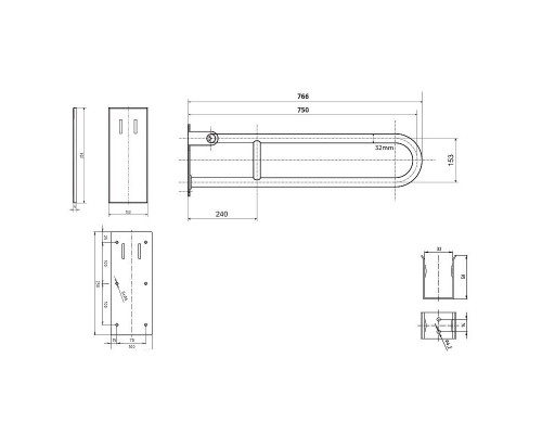 Заказать Поручень Bemeta Help 301607303 Белый в магазине сантехники Santeh-Crystal.ru