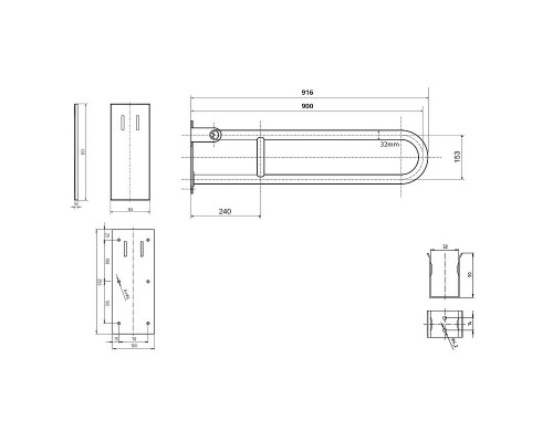 Купить Поручень Bemeta Help 301607331 Хром глянцевый в магазине сантехники Santeh-Crystal.ru
