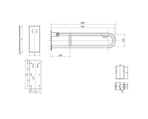 Купить Поручень Bemeta Help 301607472 Хром матовый в магазине сантехники Santeh-Crystal.ru