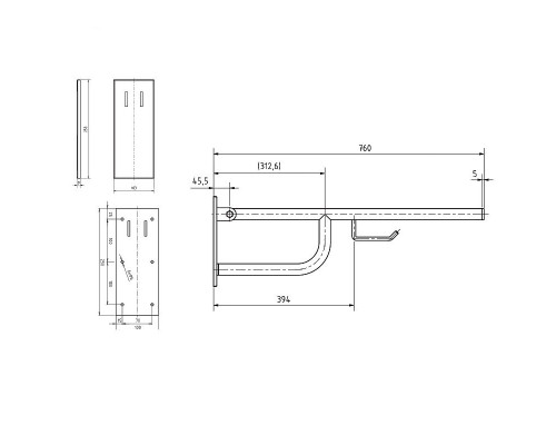 Приобрести Поручень Bemeta Help 301607772 Хром матовый в магазине сантехники Santeh-Crystal.ru