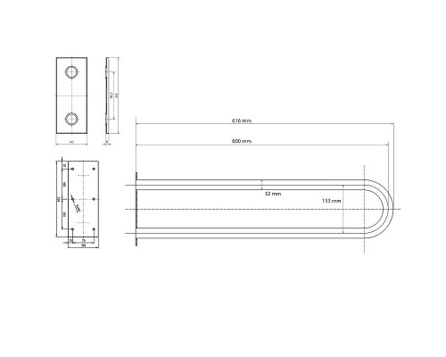 Заказать Поручень Bemeta Help 301707272 Хром матовый в магазине сантехники Santeh-Crystal.ru