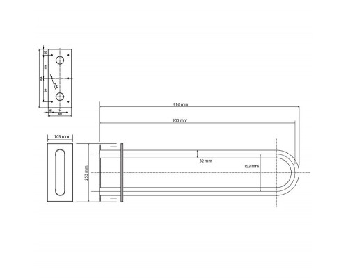 Купить Поручень Bemeta Help 301707332 Хром матовый в магазине сантехники Santeh-Crystal.ru