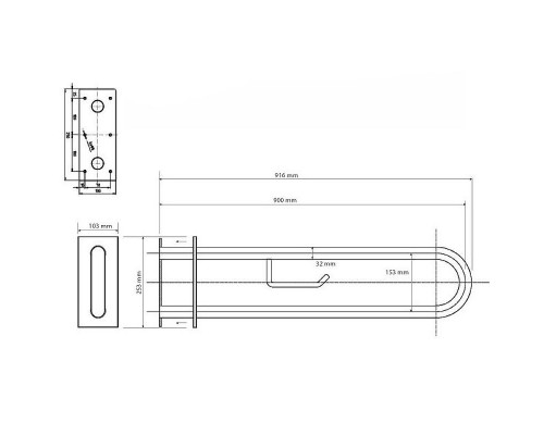 Купить Поручень Bemeta Help 301807332 Хром матовый в магазине сантехники Santeh-Crystal.ru