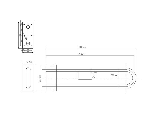 Купить Поручень Bemeta Help 301807462 Хром матовый в магазине сантехники Santeh-Crystal.ru