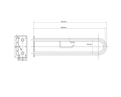 Приобрести Поручень Bemeta Help 301907271 Хром глянцевый в магазине сантехники Santeh-Crystal.ru