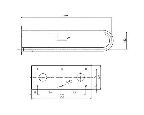 Приобрести Поручень Bemeta Help 301907334 Белый в магазине сантехники Santeh-Crystal.ru