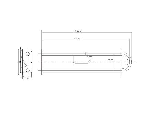 Приобрести Поручень Bemeta Help 301907461 Хром глянцевый в магазине сантехники Santeh-Crystal.ru