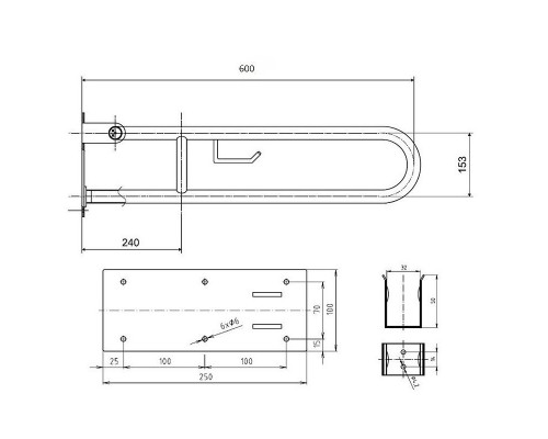 Заказать Поручень Bemeta Help 301407271 Хром в магазине сантехники Santeh-Crystal.ru