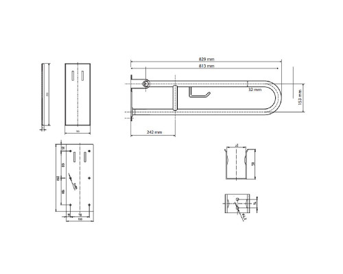 Приобрести Поручень Bemeta Help 301407281 Хром в магазине сантехники Santeh-Crystal.ru