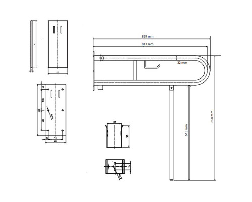 Заказать Поручень Bemeta Help 301407281N Хром в магазине сантехники Santeh-Crystal.ru