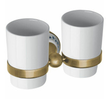 Стакан для зубных щеток Bemeta Kera 144710027 двойной Бронза