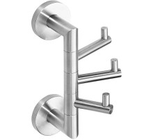 Тройной крючок Bemeta Neo 104206075 поворотный Нержавеющая сталь