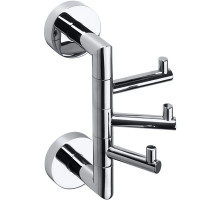 Тройной крючок Bemeta Omega 104206072 поворотный Хром