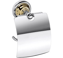 Держатель туалетной бумаги Bemeta Retro Gold and Сhrom 144212018 с крышкой Золото Хром