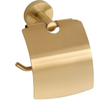 Держатель туалетной бумаги Bemeta Sablo 160112010 с крышкой Золото матовое