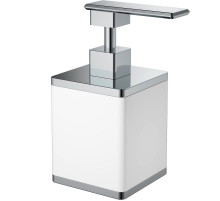 Дозатор для жидкого мыла Boheme 10969-W-CR Белый Хром